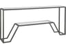 Metal Designs Byron Rectangular Glass Console Table