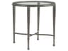 Metal Designs Sangiovese Round Glass End Table