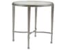 Metal Designs Sangiovese Round Glass Argento End Table