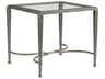Metal Designs Sangiovese Rectangular Glass End Table