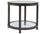 Metal Designs Per Se Round Glass End Table