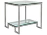 Metal Designs Bonaire Square Glass Argento End Table