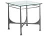 Metal Designs Bruno Square Glass End Table