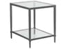 Metal Designs Claret Rectangular Glass End Table