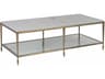 Signature Designs Sashay Gold Rectangular Grano De Sal Marble Antiqued Leaf Cocktail Table