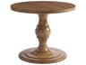 Newport Corona Del Mar Round Wood Sandstone End Table