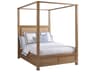 Newport Shorecliff Sandstone Brown Wood Queen Poster Bed