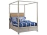 Newport Shorecliff Sailcloth Beige Wood Queen Poster Bed