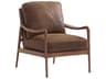 Upholstery Leblanc Brown Leather Accent Chair