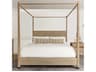 Palmer Beach Brown Teak Wood Queen Canopy Bed