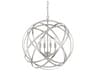 Axis 4-Light Brushed Nickel Candelabra Globe Chandelier
