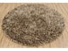 Iris Round Shag Area Rug Brown Beige