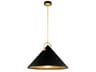 Charm 1-Light Black Gold Leaf Glass Pendant