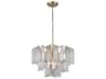 Piemonte 8-Light Royal Gold Glass Tiered Pendant