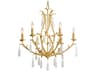 Prosecco 6-Light Gold Leaf Glass Chandelier