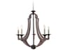 Winton 5-Light Weathered Pine bronze Candelabra Chandelier