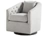 Swivel Gray Fabric Accent Chair