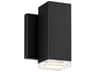Block LED Outdoor Wall Light Black Modern