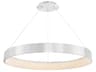 Corso 1-Light Brushed Aluminum Silver LED Round Pendant