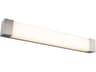 Darcy 1-Light Brushed Nickel Glass LED Vanity Light