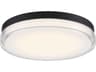 Dot LED Outdoor Flush Mount Black Modern Round