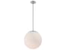 Niveous 1-Light Brushed Nickel Glass LED Globe Pendant