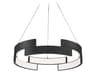 Trap 1-Light Black LED Geometric Round Pendant