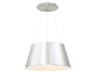 Vida 1-Light Brushed Aluminum Silver LED Drum Pendant