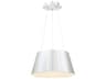 Vida 1-Light Brushed Aluminum Silver LED Drum Pendant