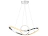 Vornado LED Pendant Chrome Sculptural Modern