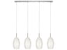 Batista 4-Light Matte Nickel Cylinder Island Pendant