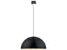 Gaetano 1-Light Black Gold Dome Pendant