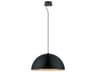 Gaetano 1-Light Black Gold Dome Pendant