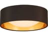 Orme 1-Light Black Gold Drum Flush Mount