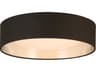 Orme 1-Light Black Brushed Nickel Drum Flush Mount