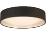 Orme 1-Light Black Brushed Nickel Drum Flush Mount