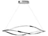 Meridian 1-Light Chrome LED Linear Island Pendant