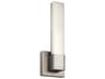 Neltev 2-Light Satin Nickel Glass LED Vanity Light
