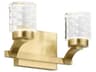 Rene 2-Light Champagne Gold LED Vanity Light
