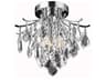 Amelia 3-Light Chrome Crystal Flush Mount