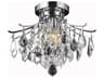 Amelia 3-Light Chrome Crystal Flush Mount