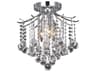 Amelia 3-Light Chrome Crystal Flush Mount
