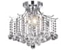 Amelia 3-Light Chrome Crystal Flush Mount