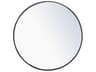 Eternity Round Wall Mirror Black Metal Frame