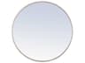 Eternity Round Wall Mirror Silver 24 Inch