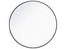 Eternity Wall Mirror Black Round Contemporary