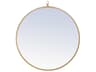 Eternity Round Wall Mirror in Brass