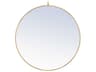 Eternity Brass Round Wall Mirror