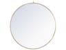 Rowan Round Wall Mirror 48-Inch Brass