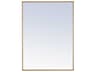 Eternity Rectangular Mirror Brass 24x32